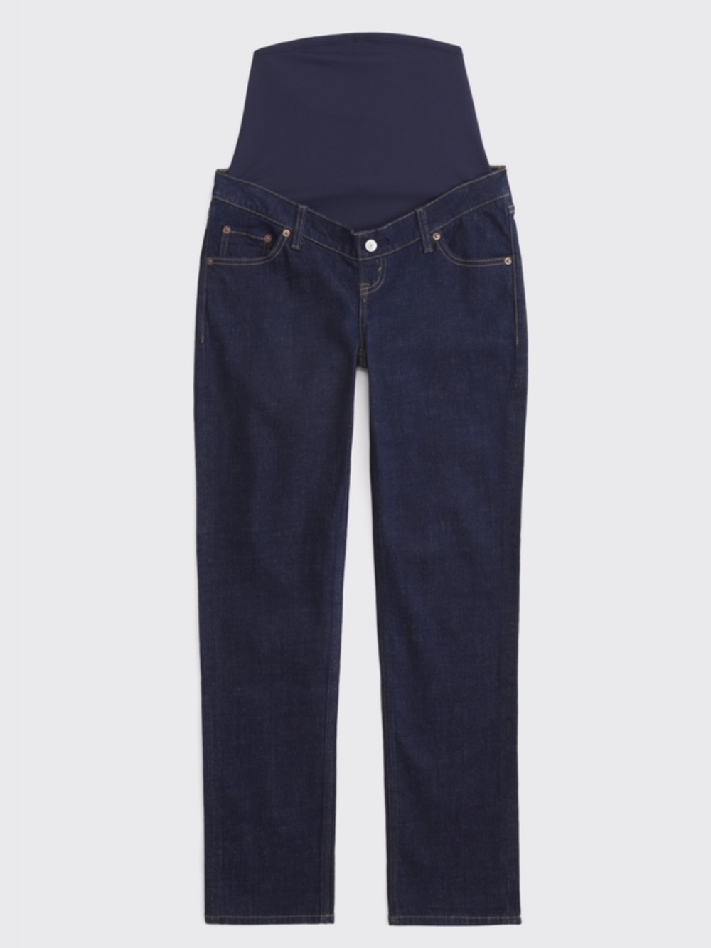 Abercrombie & Fitch Dark Blue Stretch Maternity 90's Straight Jean Size 30 Long
